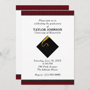 Invitations du Maroon Graduation Party