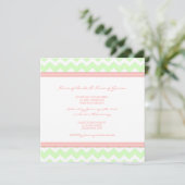 Invitations du Mint Coral Chevron (Debout devant)