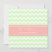 Invitations du Mint Coral Chevron (Dos)