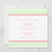 Invitations du Mint Coral Chevron (Devant)