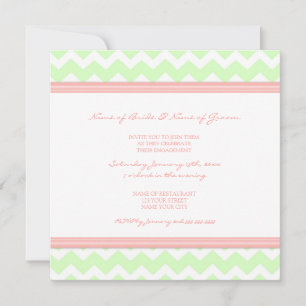 Invitations du Mint Coral Chevron
