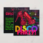 Invitations du Mirror Ball Disco Dance Party (Devant / Derrière)