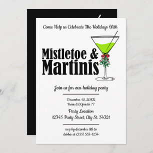 Invitations du Mistletoe et du Parti Martinis