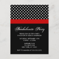 Invitations du Motif Pois Bachelorette Party