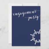 Invitations du Nautical Blue Engagement Party (Dos)
