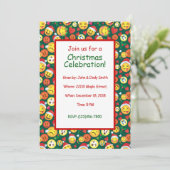 Invitations du Noël Emoji Party (Debout devant)