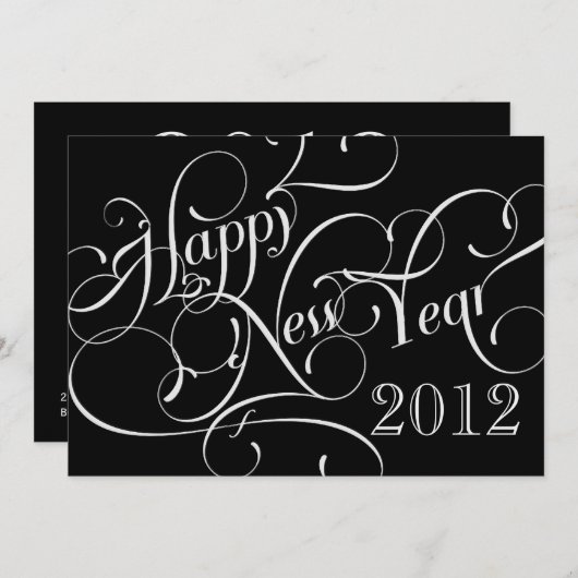 Invitations du Nouvel An (Devant / Derrière)