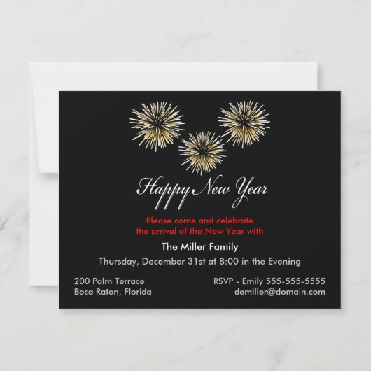 Invitations du Nouvel An 2010 (Dos)