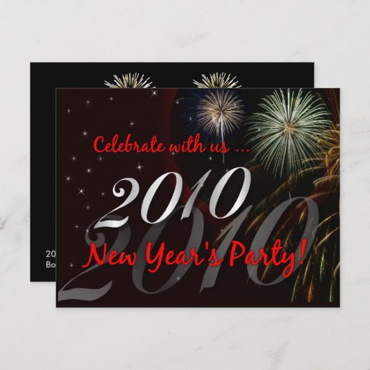 Invitations du Nouvel An 2010 (Devant / Derrière)