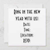 Invitations du Nouvel An de la Fille du Flapper (Dos)