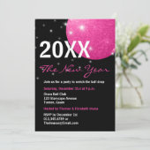 Invitations du Nouvel An Disco Ball (Debout devant)