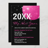 Invitations du Nouvel An Disco Ball (Devant / Derrière)