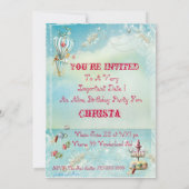 Invitations Du Parti Alice Au Pays Des Merveilles (Dos)