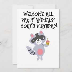 INVITATIONS DU PARTI ANNIVERSAIRE DE ENFANT RACCOO