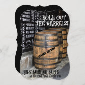 INVITATIONS DU PARTI BOURBON WHISKEY BACHELOR (Devant / Derrière)