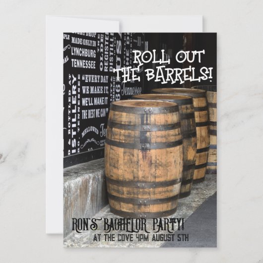 INVITATIONS DU PARTI BOURBON WHISKEY BACHELOR (Devant)
