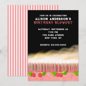 INVITATIONS DU PARTI D'ANNIVERSAIRE ADULTE (Devant / Derrière)