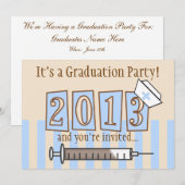 Invitations du parti de diplômés en infirmières 20 (Devant / Derrière)