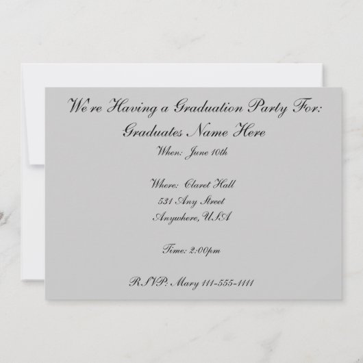 Invitations du parti de diplômés en infirmières 20 (Dos)