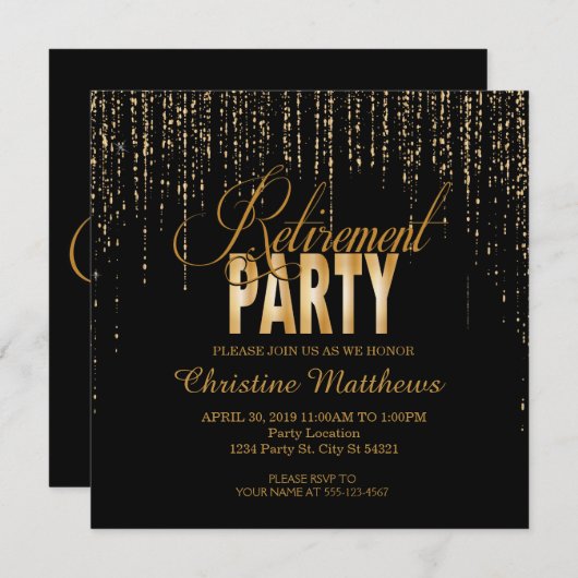 Invitations du Parti de la retraite d'or (Devant / Derrière)