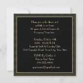 Invitations du Parti de la retraite Florale d'or (Dos)