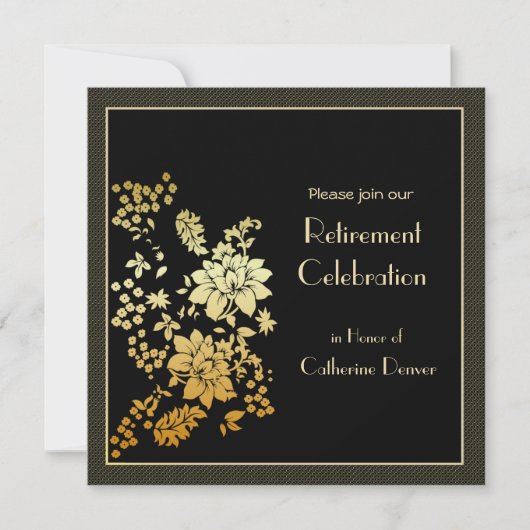Invitations du Parti de la retraite Florale d'or (Devant)