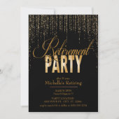 Invitations du Parti de la retraite Gold et Black (Devant)