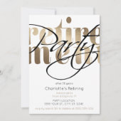 Invitations du Parti de la retraite Golden Glam (Devant)