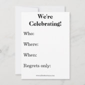 Invitations du parti de l'Humour de retraite milit (Dos)