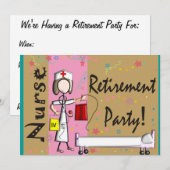 Invitations du parti de retraite des infirmières (Devant / Derrière)