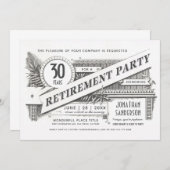Invitations du parti de retraite| Vintage suprême (Devant / Derrière)