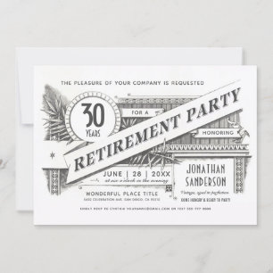 Invitations du parti de retraite Vintage suprême