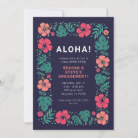 Invitations du parti d'engagement luau hawaïen 