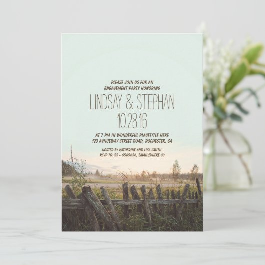 invitations du parti d'engagement rustique (Debout devant)