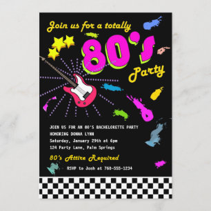 Invitations du parti des années 80