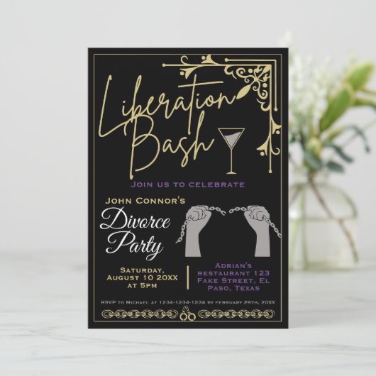 Invitations du parti Divorce : Liberation Bash, Hu (Debout devant)