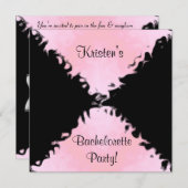 INVITATIONS DU PARTI ÉLÉGANT BACHELORETTE (Devant / Derrière)