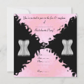 INVITATIONS DU PARTI ÉLÉGANT BACHELORETTE (Dos)