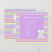 INVITATIONS DU PARTI ÉLÉGANT STRIPE BACHELORETTE (Devant / Derrière)