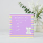 INVITATIONS DU PARTI ÉLÉGANT STRIPE BACHELORETTE (Debout devant)