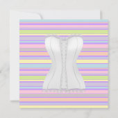 INVITATIONS DU PARTI ÉLÉGANT STRIPE BACHELORETTE (Dos)