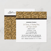 Invitations du parti Empreinte de léopard (Devant / Derrière)