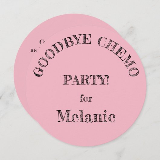 Invitations du parti "Goodbye Chemo" (Devant / Derrière)