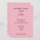 Invitations du parti "Goodbye Chemo" (Devant / Derrière)