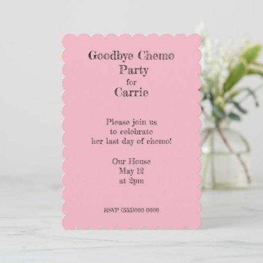 Invitations du parti "Goodbye Chemo" (Debout devant)