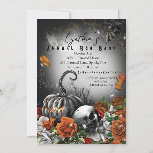INVITATIONS DU PARTI HALLOWEEN (Devant)