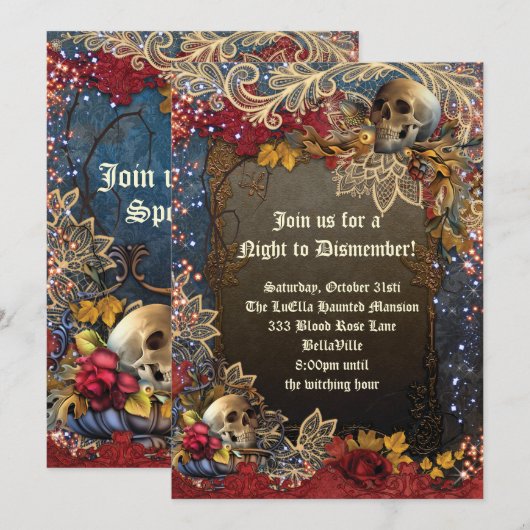 INVITATIONS DU PARTI HALLOWEEN (Devant / Derrière)