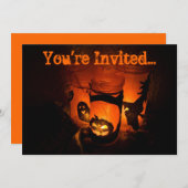 Invitations du parti Halloween (Devant / Derrière)