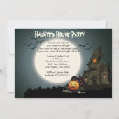 Invitations du parti Halloween à la Maison hantée (Devant)