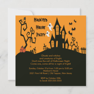 Invitations du parti Halloween à la Maison hantée